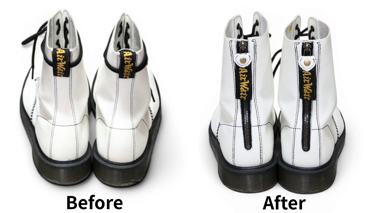 Dr.Martens 1460 10ホールブーツをバックジップカスタム